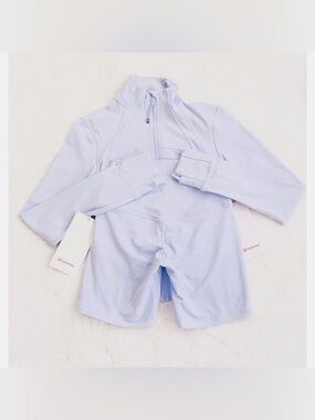 Lululemon Define Jacket Align Shorts Bundle Serene Blue Size 2/4